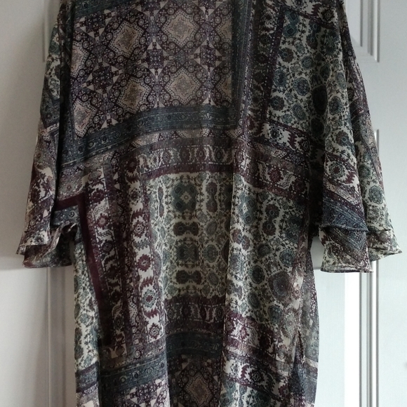 ZARA Size M Sheer Kimono Cover-Up Jacket Top NWOT - Picture 3 of 16
